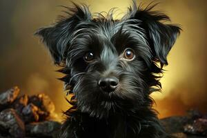 Affenpinscher cachorro. ai generativo arte foto