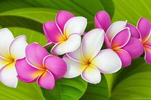 plumeria flor. fundo. ai generativo pró foto