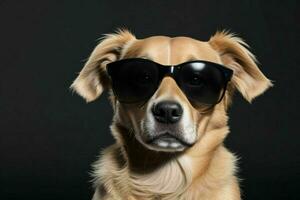 cachorro vestindo óculos de sol. ai generativo pró foto