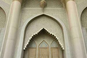 arquitetônico detalhe do uma mesquita prédio. fundo. ai generativo pró foto