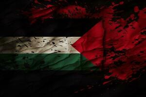 liberdade para Palestina, livre gaza, bandeira, abstrato arte, vermelho, verde, Preto. criada de ai foto