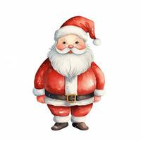 alegre santa Papai Noel, Natal personagem dentro vermelho terno, homem com barba foto