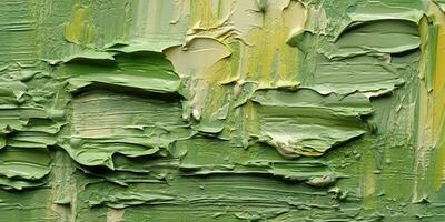 generativo ai, verde empastar abstrato pintura, texturizado cor fundo foto