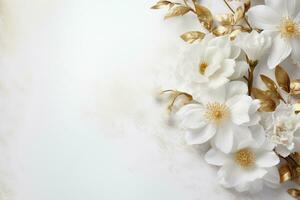 ai gerado branco flor fundo foto