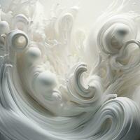 leite redemoinhos dentro uma branco mar foto