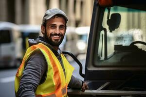 uma desperdício coleção empregado às trabalho.ai generativo foto