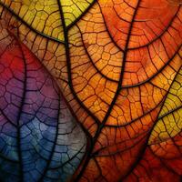 abstrato outono beleza dentro multicolorido folhas. alta resolução. ai generativo foto