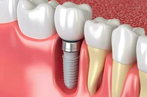 dental implantar tratamento. gerar ai foto