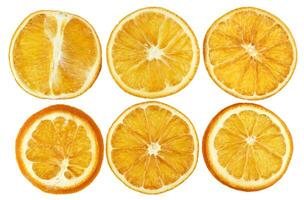 seco laranjas isolado em branco fundo fechar-se foto