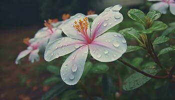 Flor beleza dentro uma sereno ao ar livre configuração ai gerado foto