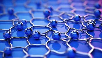 metal átomos queda em hexagonal superfície ai gerado foto