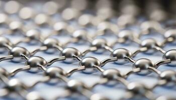 metal átomos queda em hexagonal superfície ai gerado foto