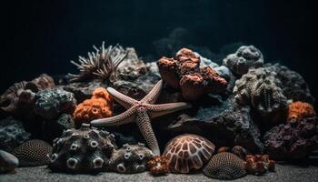 embaixo da agua animal estrelas do mar recife peixe natureza coral água mar vida gerado de ai foto