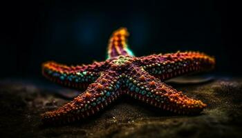 colorida estrelas do mar dentro a embaixo da agua recife, uma beleza dentro natureza gerado de ai foto