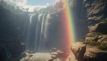 a majestoso montanha alcance vitrines a beleza do natureza panorama gerado de ai foto