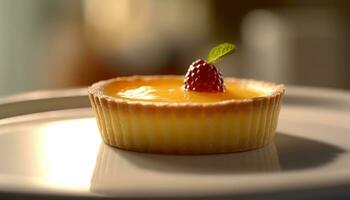 caseiro gourmet sobremesa doce torta, bolo de queijo, e creme brulee gerado de ai foto