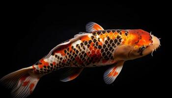 tropical koi carpa nadar dentro luxo água gerado de ai foto