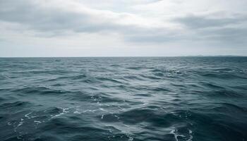 onda padronizar ondulações sobre profundo azul mar gerado de ai foto