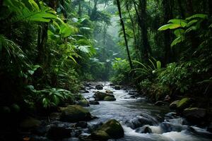 lindo exuberante florestas tropicais dentro central América. generativo ai foto