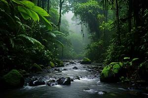 lindo exuberante florestas tropicais dentro central América. generativo ai foto