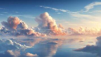 lindo nuvem dentro a natureza ai gerado foto