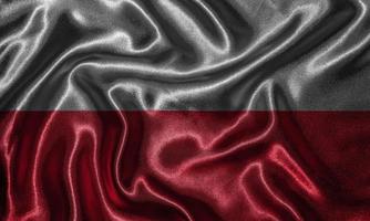 papel de parede pela bandeira da Polónia e acenando uma bandeira por tecido. foto
