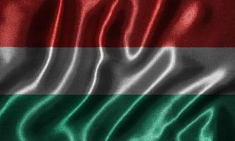 papel de parede por bandeira da Hungria e bandeira por tecido. foto