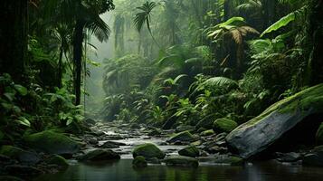 lindo exuberante florestas tropicais dentro central América. generativo ai foto