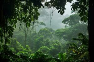 lindo exuberante florestas tropicais dentro central América. generativo ai foto