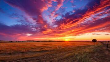 céu ao ar livre cenário nascer do sol panorama ai gerado foto