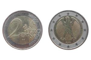 duas moedas de euro foto