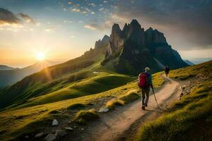 a dolomitas, Itália. gerado por IA foto