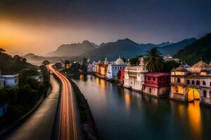 a cidade do udaipur, Índia. gerado por IA foto