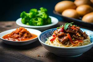 a melhor chinês Comida dentro a Reino Unido. gerado por IA foto