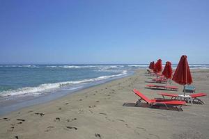 Frangokastello beach creta island covid-19 season background impressos foto