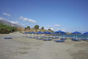 férias na praia de frangokastello, ilha de creta, fundo grego de verão foto