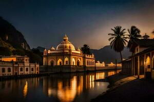 a Palácio do a Principe do udaipur, udaipur, Índia. gerado por IA foto