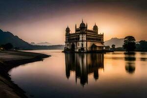 a lindo Palácio do udaipur. gerado por IA foto