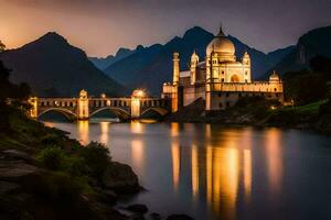 a Palácio do a Principe do Pérsia, lahore, Paquistão. gerado por IA foto