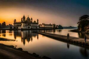 a dourado têmpora, amritsar, Índia. gerado por IA foto