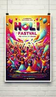 a comemorar a holi festival. ai generativo foto