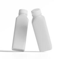 plástico garrafa branco cor e sólido textura Renderização 3d ilustração foto