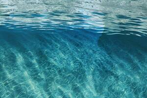 lindo azul água dentro a piscina dentro uma fotorrealista estilo. ai gerado ilustração. foto