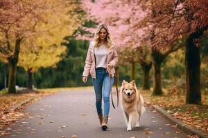 encantador jeans bordado conjunto em mulher - ai gerado foto