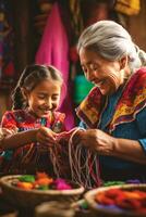 alegre hispânico herança família encontro com abuela - ai gerado foto