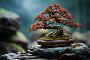 tradicional japonês bonsai plantar arte ai gerado foto