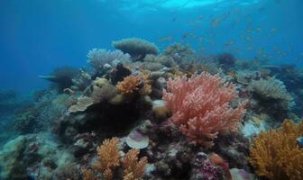 deslumbrante mergulho para dentro a colorida e vibrante coral recife criando usando generativo ai Ferramentas foto