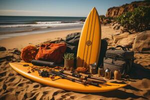 surfar Ferramentas e equipamento ai gerado foto