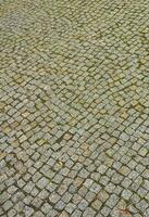foto do uma plataforma fez do pavimentação pedras do uma quadrado forma. topo Visão