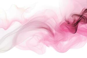 Rosa fumaça em uma branco fundo, luz abstrato textura, imprimir, bandeira foto